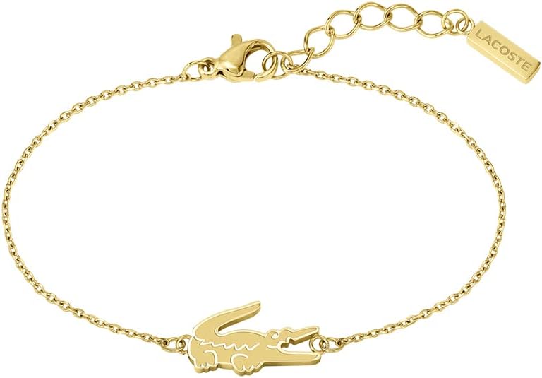 Lacoste Crocodile Chain Bracelet for Women - Stainless Steel Jewelry, Adjustable - Chic Collection, Fashion Accessory - Gift for Her - Image 3
