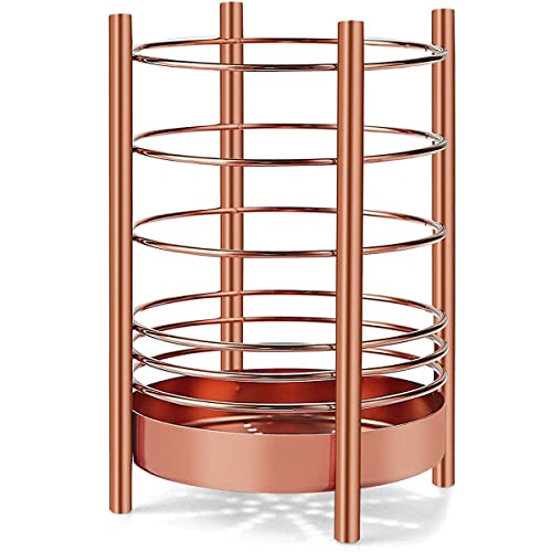 Evanda Desktop Utensil Holder, Rose Gold Stainless Steel Cutlery Holder, Kitchen Cooking Utensils, Spoon Holder, Cutlery And Kitchenware Sorters