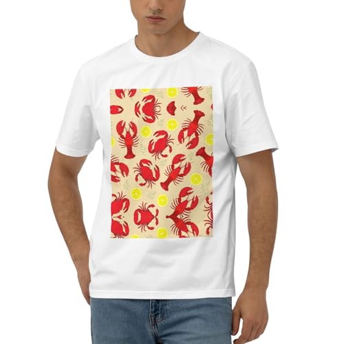 T-shirt homard crabe confortable manches courtes extensible homme