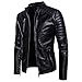 Produktbild FRAUIT Herbst Winter Lederjacke Herren Junge Motorrad Ledermantel Männer Wunderschön Guter Glanz Herrenjacke Kunstlederjacke Übergangsjacke Kurz Zipper Top Outwear Bluse S-2XL