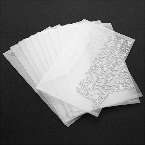 5.9 x 9.9 inch Large Stamp & Die Storage Pockets Resealable Clear Plastic Seal Bags Storage Case for Cutting Dies Stencil Album Stamp Crafts for DIY Scrapbooking Paper Card Craft Cutting Die - Thumbnail 4