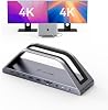 Estación de acoplamiento Tobenone para MacBook Pro con doble monitor 4K, cargador de 150W, 7 puertos USB | Plug and Play, soporte para MacBook M1-M5 Pro/Max, 10Gbps/PD 30W, Ethernet 2.5G, para hogar, oficina, estudio 2