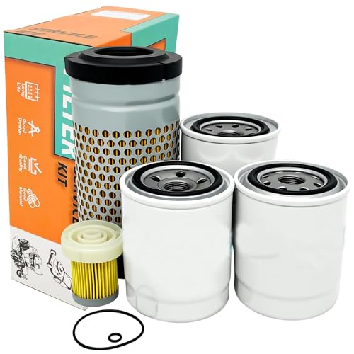 Jvfnxpm 6C060-99410 Outer Air Filter HH160-32093 Oil Filter Maintenance Kit for Kubota B26 B2100 B2400 B2410 B2630 B2910 B3030 B7400 B7500 B7510 B7610 with HH670-37710 Filter HH660-36060 Oil Filter