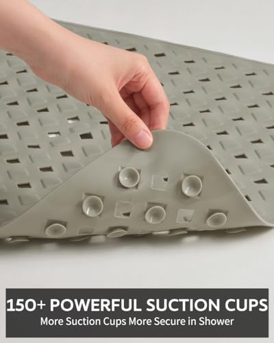 Padoor SHOWER MAT 2121-BEIGE Shower Mat Non Slip, 21 Inchx21 Inch Machine Washable Shower Mats thumb #2