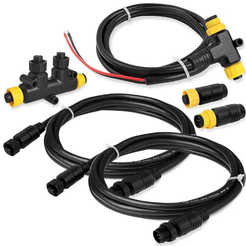 NMEA 2000 Starter Kit to Process NMEA 2000 Network for Lowrance Simrad Garmin,Marine Grade Starter Kit with Backbone Cables Drop Cables Tees Terminators
