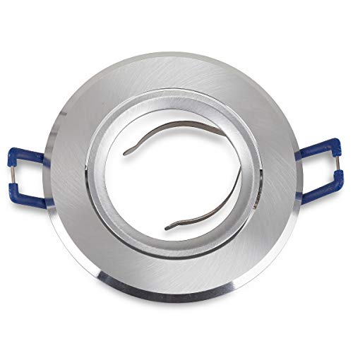 Preisvergleich Produktbild Mextronic Deckeneinbaurahmen-GU10: Schwenkbar Ø 67mm 1332 (Silber gebürstet)