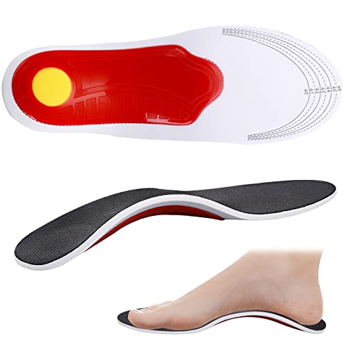 WLLHYF Arch Support Plantillas ortopédicas para zapatos Absorción de impactos Plantillas recortables cómodas para hombres Mujeres Pies planos Fascitis plantar Aliviar el dolor de pies(Men EU 40.5-46)
