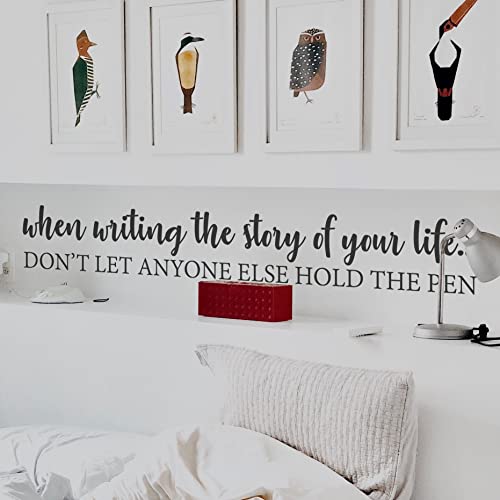 My Vinyl Story When Writing The Story Inspirational Wall Decal Sticker Motivational Art Quote For Home Bedroom Office Words And Sayings Decor 42X7 Inches #TOP11