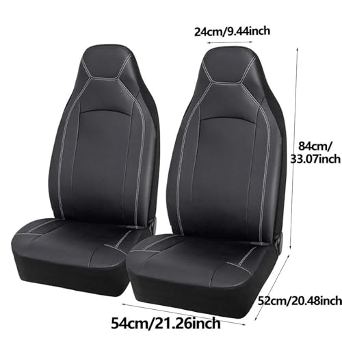 Housses de siège auto universelles en cuir imperméable pour ensemble complet de voiture - 6
