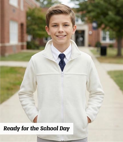 Image of Spring&Gege Youth Solid Full-Zip Polar Fleece Jacket for Children
