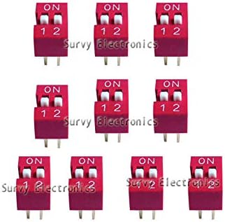 20pcs 2P 2 Position DIP Switch Side Style 2.54mm Pitch Through Hole DIY