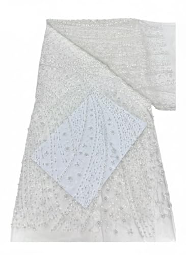 Tissu en dentelle perlée 5 yards pour donner vie à vos souvenirs précieux