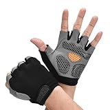 Effekt Manufaktur Fitness-Handschuhe für Männer und Frauen - Handflächenschutz Übung - Ideal für Fitnessstudio, Gewichtheben, und Sport Stärke - Schwarz