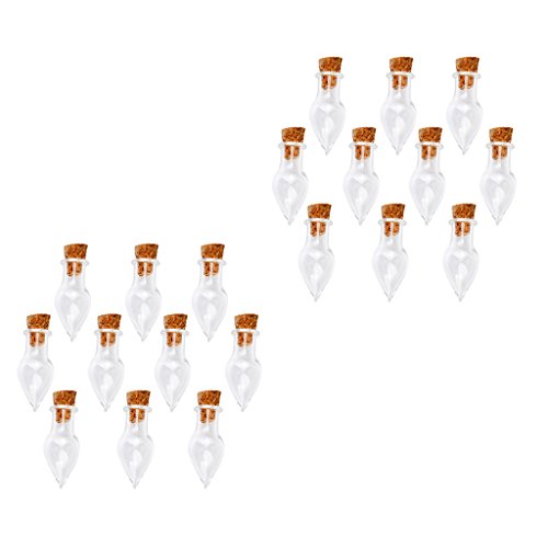 Preisvergleich Produktbild joyMerit 20pcs Waterdrop Form Klar Mini Wünschen Flasche