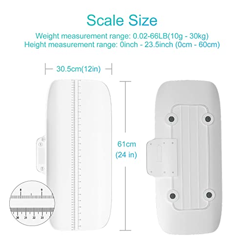 Baby Scale, Baby Weight Scale Baby Scales For Weighing, Multifunctional Pet Scale Puppy Scale, 2 In 1 Toddler Scale Infant Scale Cat Scale With Auto Hold Function, Maximum Weight 66 Lb (30 Kg) #TOP5