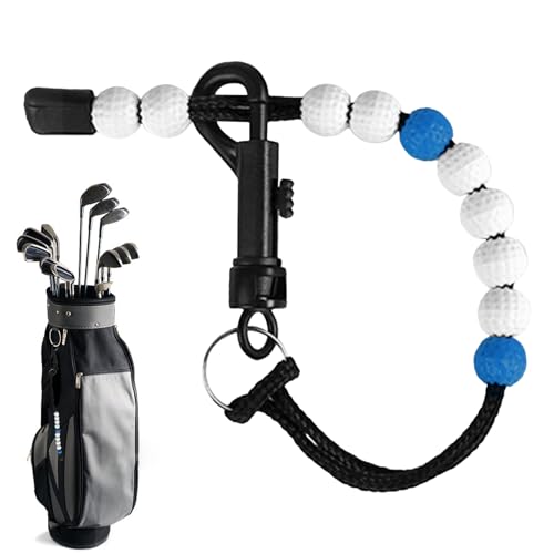 Contador de puntuaciones de golf – Localizador de puntuaciones con cuentas de 16 g, clip para contador de golf, cuentas de acceso a bolsos, herramienta de conteo de golpes, dispositivo de gestión