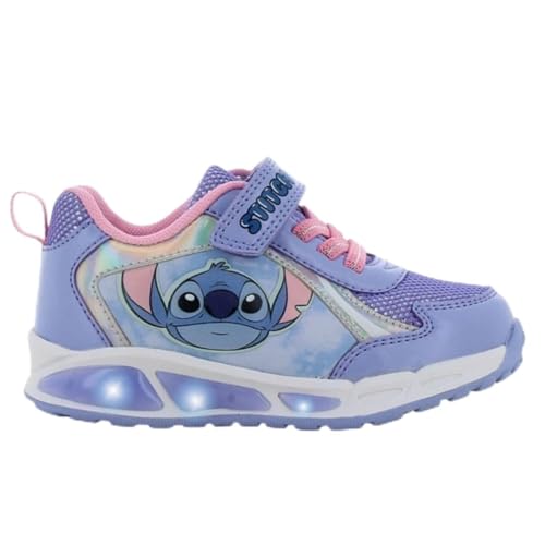 Leomil Lilo & Stitch Baskets Lumineuses pour Filles Chaussures Enfants 29, Idéal pour l'école et Les Loisirs, Bleu