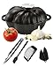 Cast Iron Garlic Roaster, Smoker Roaster, Garlic Roaster Oven, Garlic Baker, Garlic Roasting Pot, Potato Baker, Garlic Cooker, Stove Steamer, Indoor Brisket Smoker