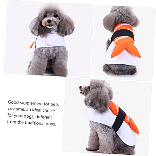 Disfraz divertido para perro tamaño S color naranja miniatura 7