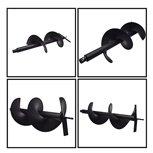 Liguvcy 10 Inch Auger Bit Pneumatic Column Fence Digger Soil Drill Bit 10 Inch Ball Bed Digging Pile Hole Planting Tool For 3/4 Inch Shaft Auger #TOP2