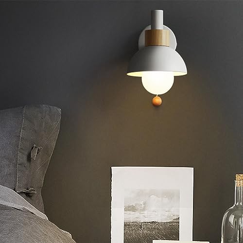 Lámpara de pared de madera para leer en la cama de tu dormitorio actual 6