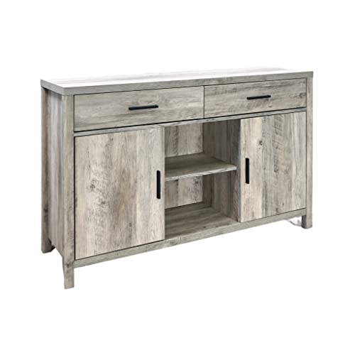 Ice Armor 99-78108Fv-Greypine 47" W Sideboard Storage Modern Dining Server Cupboard Buffet Table With Two Cabinets And Drawers In Grey Pine Finish #TOP3