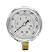 2 Pack of Liquid Filled Lower Mount Pressure Gauge with 2.5