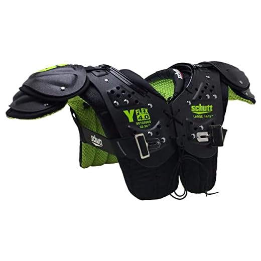 Schutt Sports Y-Flex 4.0 All-Purpose Youth Football Shoulder Pads, 2XL