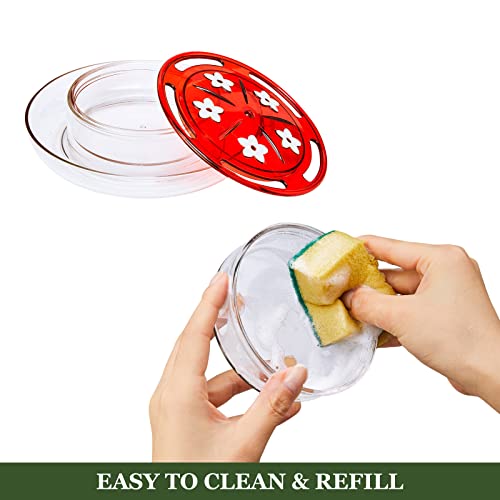 Kingsyard Window Hummingbird Feeder With 4 Feeding Ports, Circle Perches, 16 Ounce + Kingsyard 2-Pack Window Hummingbird Feeder With Ant Moat, Circle Perches, 5-Feeding Ports #TOP3