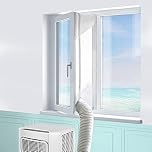 Air Conditioner Window Seal, Machine-YA Window Seal for Portable Air Conditioner and Tumble Dryer, Works with Every Mobile Air-Conditioning Unit, Air Exchange Guards With Zip and Hook Tape (400CM)