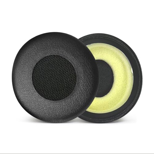 Replacement Ear Pads for Jabra Evolve 30 Headphones, Earpads Also Fit for Jabra Evolve 20/20se/40/65/65+ Headphones, Noise Isolation Foam Durable Leather. - Black
