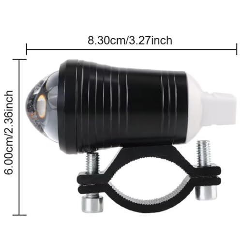 Image of AUTOPOWERZ Universal 20W Projector Spot LED Fog Light | White High Brightness Auxiliary Lamp | Waterproof Dustproof | 12V DC Power with Switch | Suitable for All Bikes & Motorcycles | Pack of 2