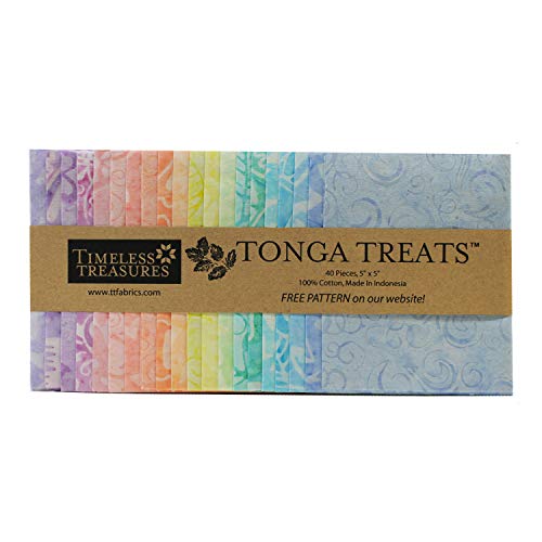 Timeless Treasures Tonga Treats Batiks 5'' Square Pack 40 Pcs Cupcake