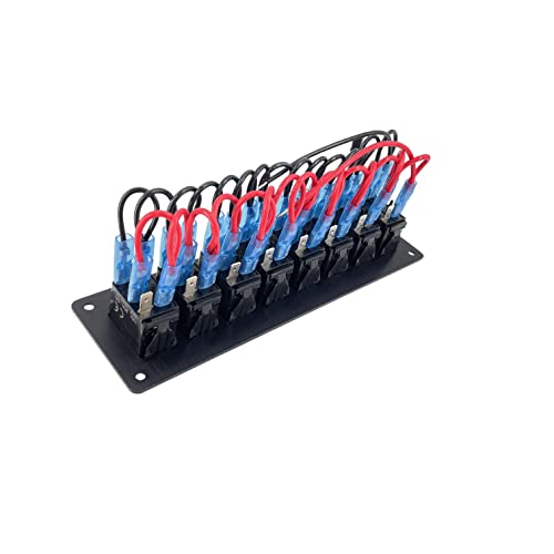 Image of 8 Gang Swicth Panel Jumper Wires Set 5 Pin On-Off Rocker Switch Panel Wiring Set for Car Marine Boat Trailer Bus Van Side by Side