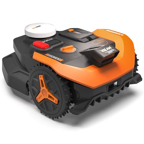 WORX Landroid Vision Cloud Robot Lawn Mower, No Perimeter Wire Robot Mower for 1/4 Acre, AI Obstacle Avoidance and RTK Cloud Navigation, 30% Slope, Auto Mapping, App Control, WR310 by WORX - Used condition - US$782.59