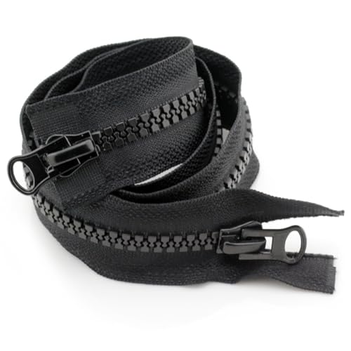 Fermeture éclair Double Universelle Longue 80/90 Cm - Glissière Double Sens, Plastique