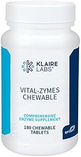 Klaire Labs Vital-Zymes Chewable Digestive Enzymes - Broad Spectrum, DPP-IV Activity for Kids