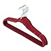 Velvet Slim Non-Slip Hangers (10 Pack) Burgundy by Home Basics