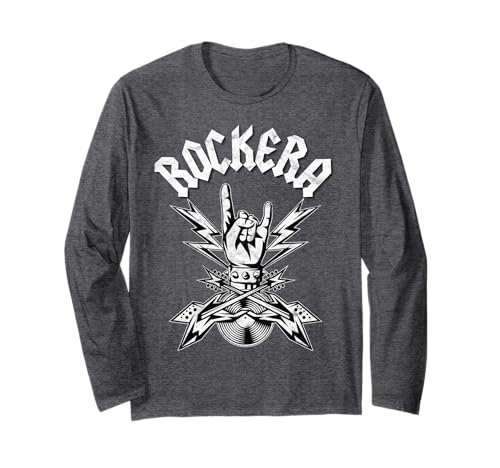 Rockera Mujer, Saludo de Rock and Roll Manga Larga