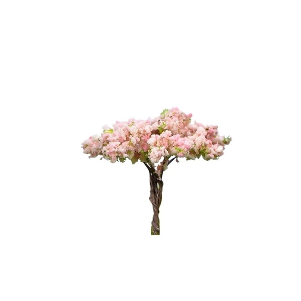 Landscape Greenery Landscape Decorative Tree, Resin Crafts Bonsai Garden Terrarium Accessorie(Light pink)