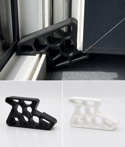 2 PCS - Window Stopper Wedge Lock for Balcony French Patio Door Heavy Duty Non-Slip (White)