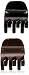 Goody Colour Collection Hair Clip, Brown and Black 1/2 Inch Hair Clip Claw, Stay Put Hold, 2 Count