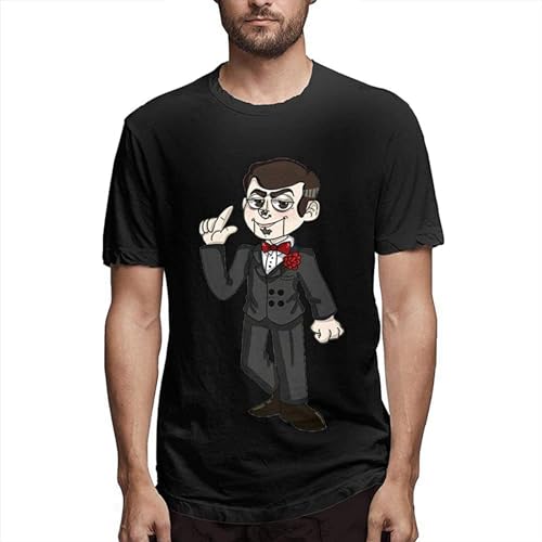 Goosebumps Slappy Men T Shirts Short Sleeves Crew Neck Tees Summer Casual Tops, Negro , 3XL