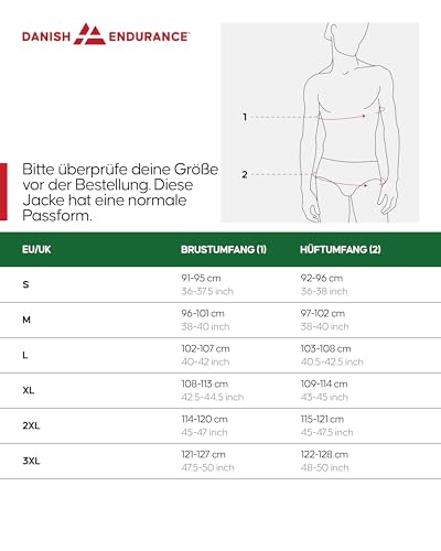 Windbreaker Herren von Danish Endurance – Kapuzenjacke in Schwarz
