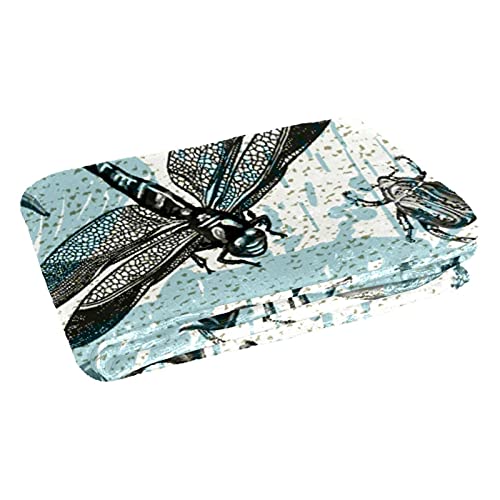 Couverture libellule 150x100 cm douce et chaude pour lit et canapé - 3