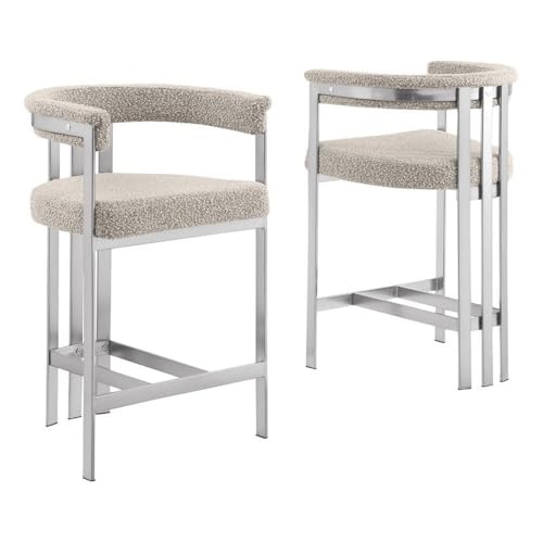 Best Quality Furniture Set of 2 Counterheight Chairs in Gray