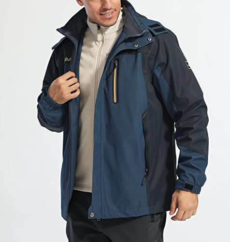 image for MAGCOMSEN Mens Rain Jacket Waterproof With Hood Mens Lightweight Jacke