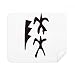 Bone Inscription Chinese Surname Character Lu Cleaning Cloth Screen Cleaner 2pcs Suede Fabric