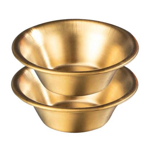 Warmhm 2pezzi Ciotole Per Salsa Inossidabile Per Condimenti Contenitori Per Salse Dipping Per Ristoranti e Resistente Temperature Set