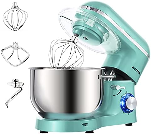 Aucma Stand Mixer, 1400W Food Mixer with 6.2 L Stainless Steel Mixing Bowl, 6 Speed Tilt-Head Stand Mixers for Baking (Blue)